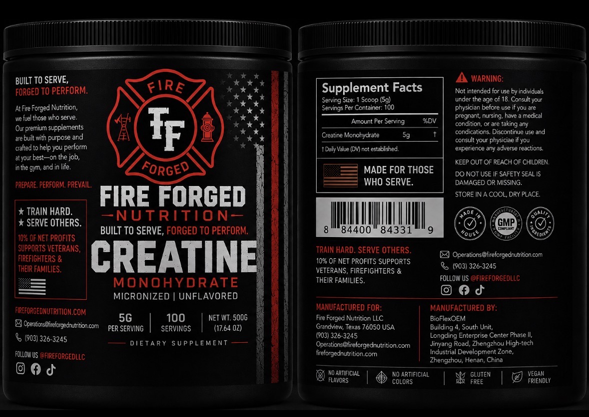 Fire Forged Nutrition Creatine Monohydrate product tub